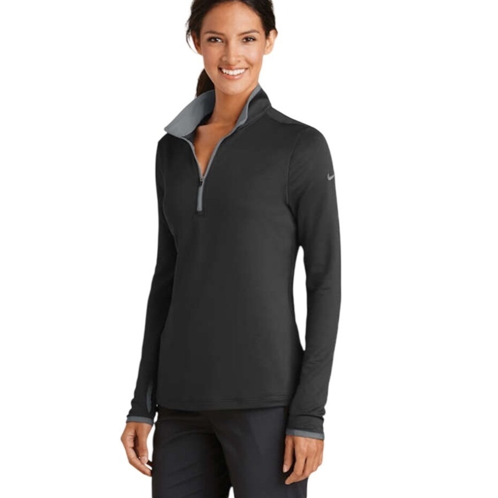Nike Golf Womens‎ Dri-FIT 1/2 Zip Pullover Black Grey Size S NWT